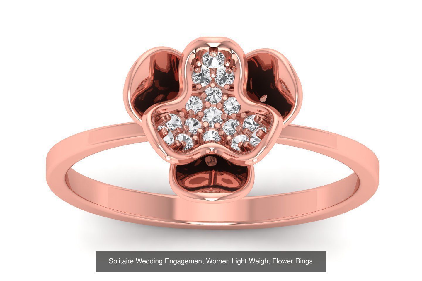 60 Solitaire Wedding Engagement Women Flower Rings Collection _44