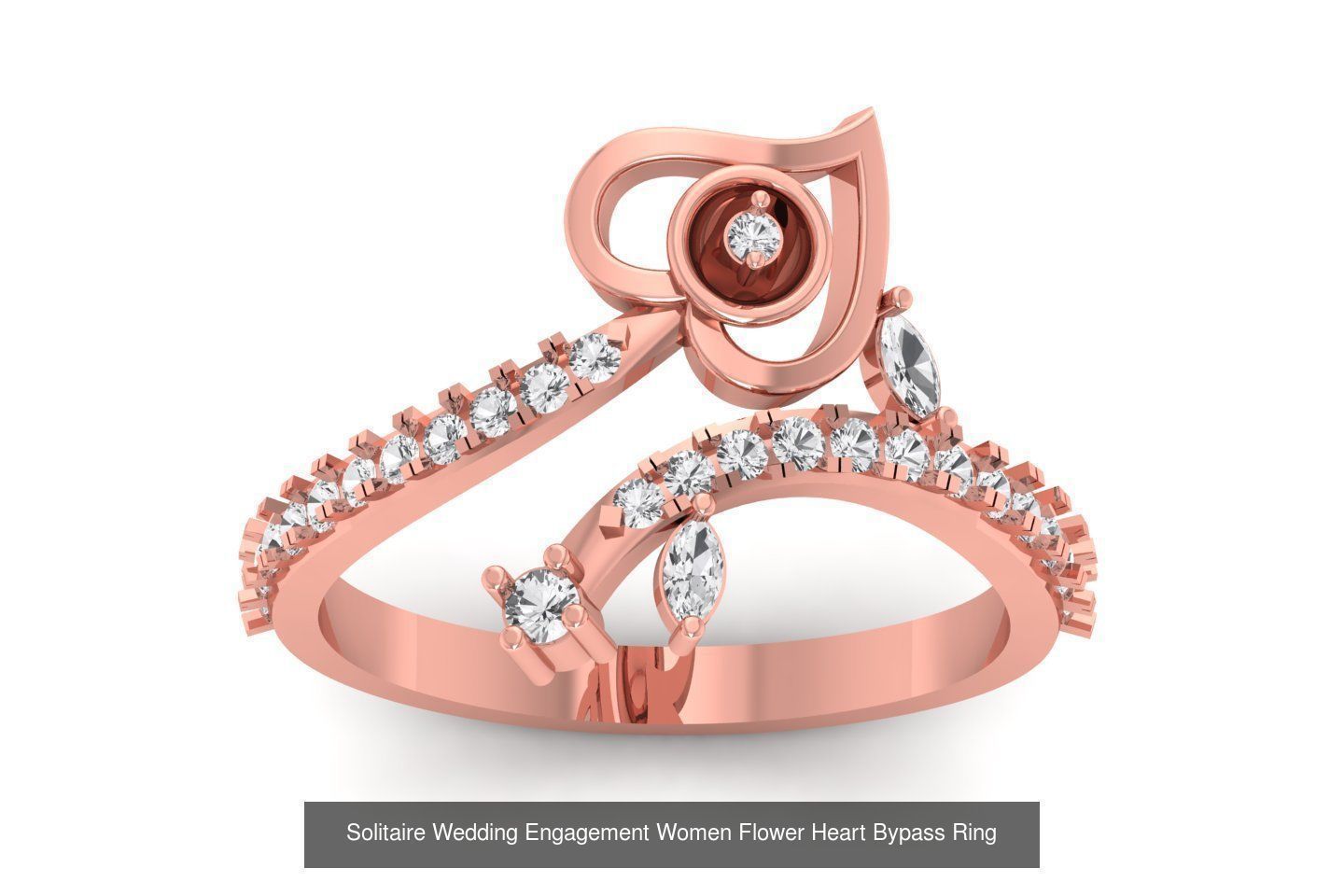 60 Solitaire Wedding Engagement Women Flower Rings Collection _56