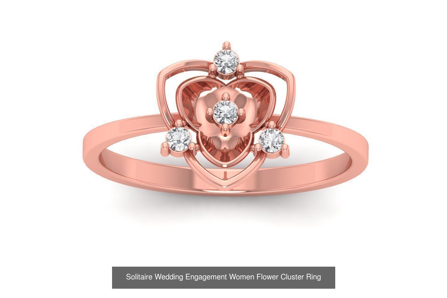 60 Solitaire Wedding Engagement Women Flower Rings Collection _60