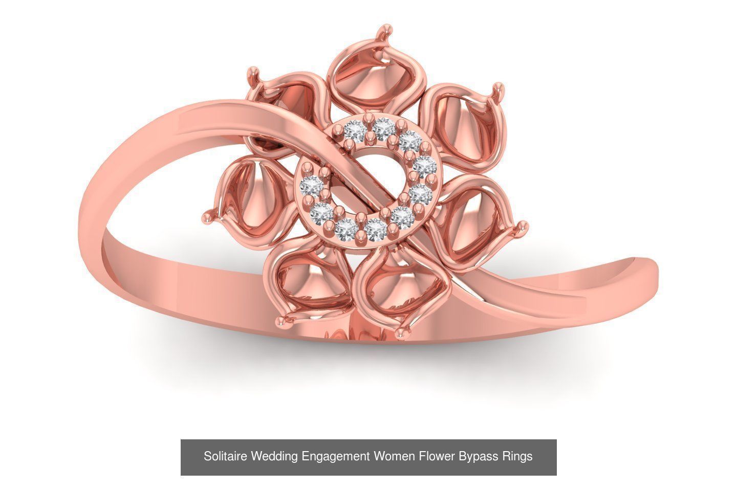 60 Solitaire Wedding Engagement Women Flower Rings Collection _17