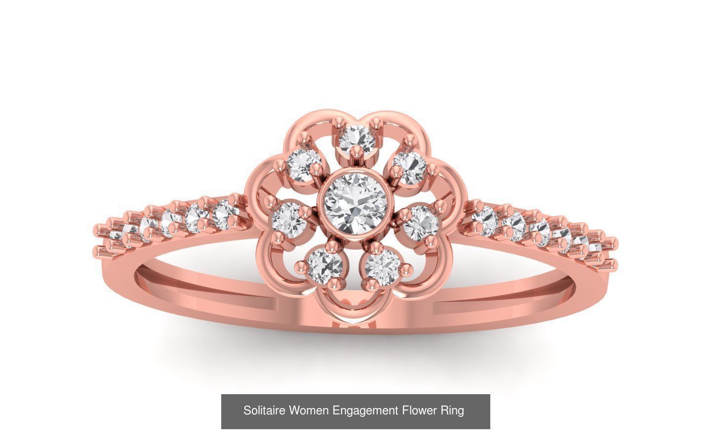 60 Solitaire Wedding Engagement Women Flower Rings Collection _64