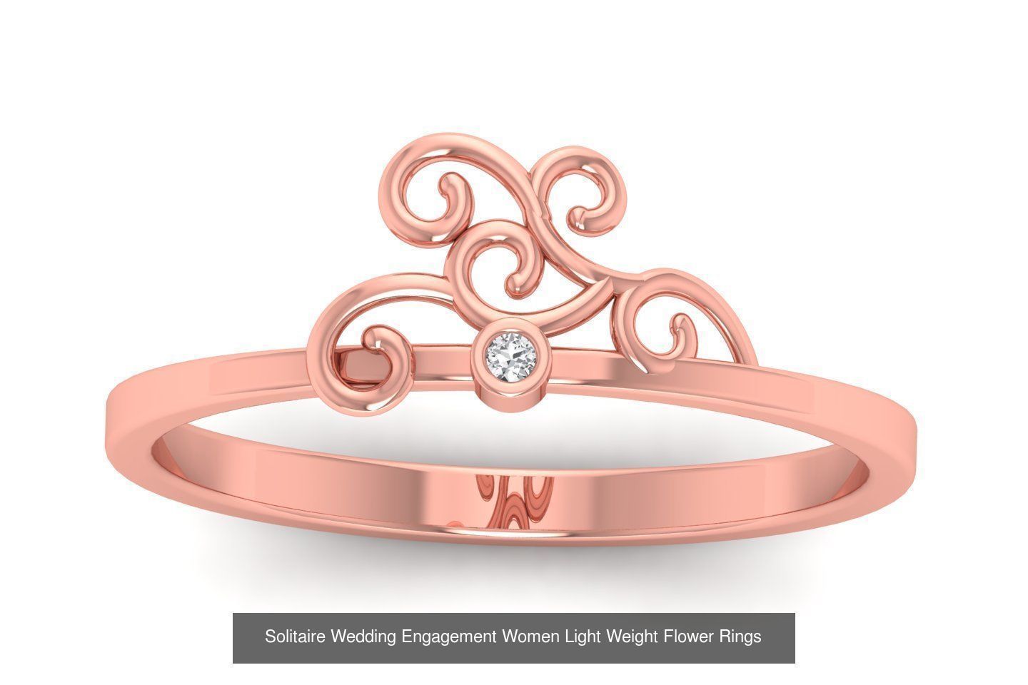 60 Solitaire Wedding Engagement Women Flower Rings Collection _47