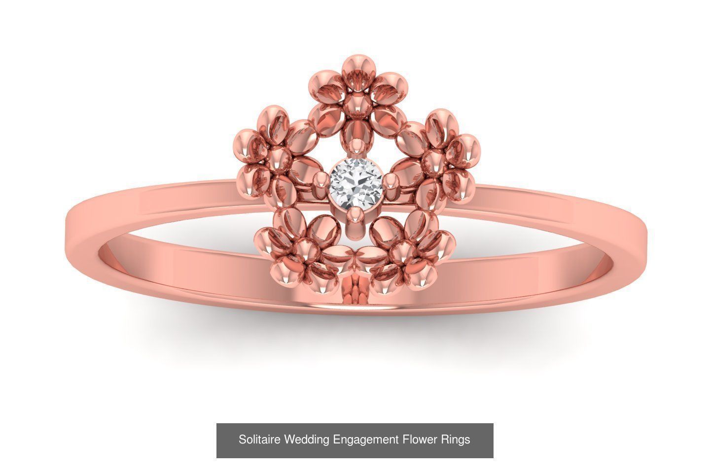 60 Solitaire Wedding Engagement Women Flower Rings Collection _46