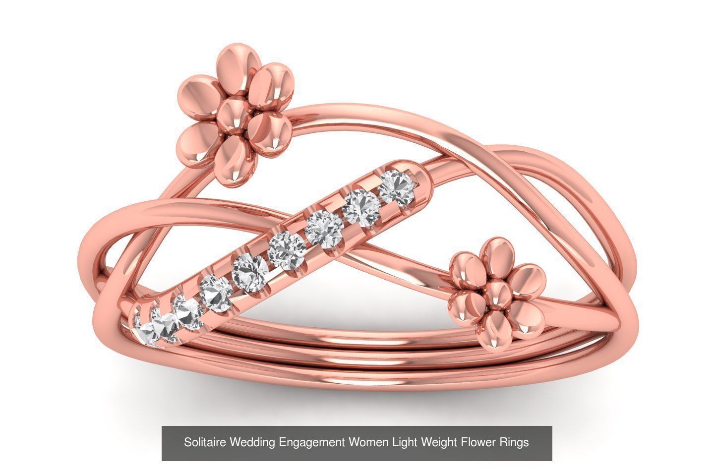 60 Solitaire Wedding Engagement Women Flower Rings Collection _39