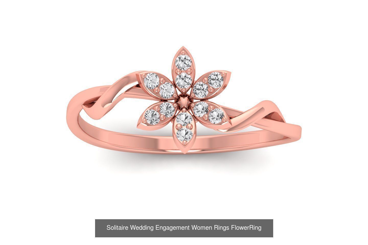 60 Solitaire Wedding Engagement Women Flower Rings Collection _63