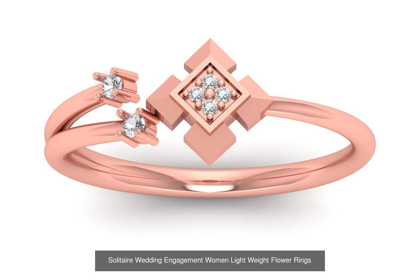 60 Solitaire Wedding Engagement Women Flower Rings Collection _41