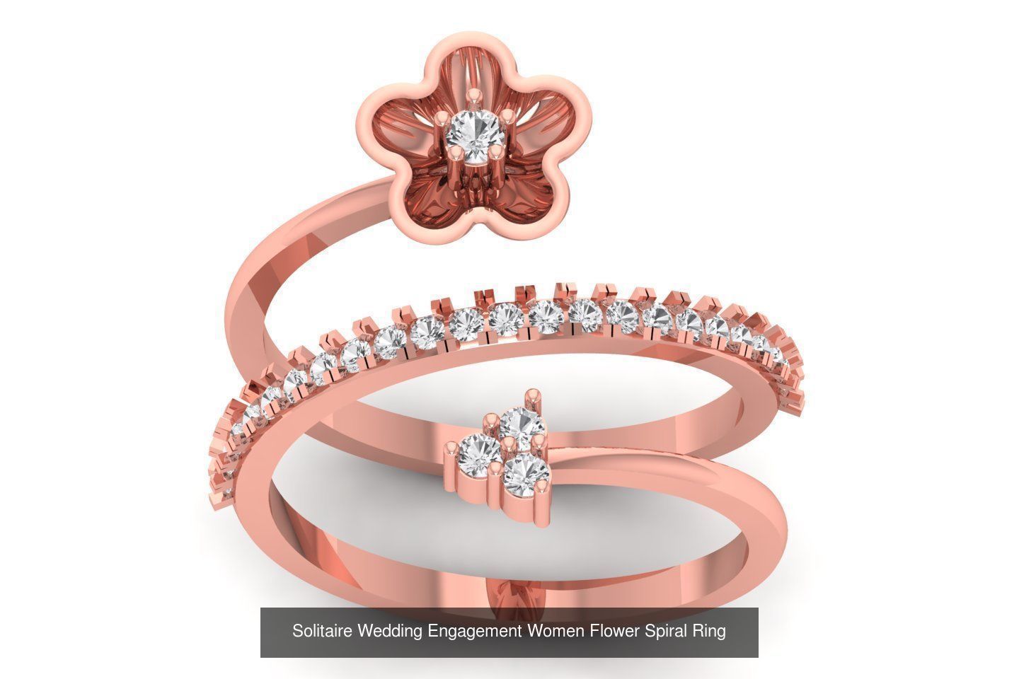 60 Solitaire Wedding Engagement Women Flower Rings Collection _57
