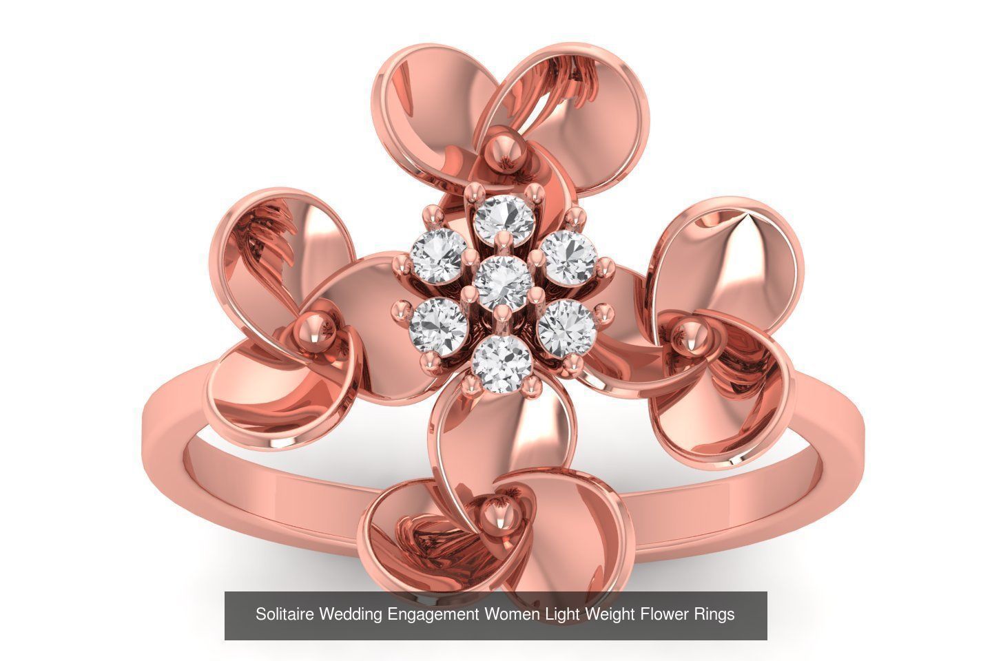 60 Solitaire Wedding Engagement Women Flower Rings Collection _26