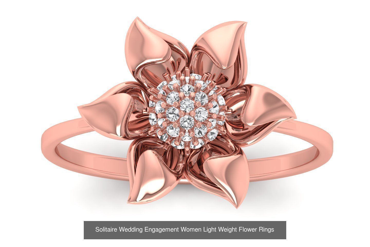 60 Solitaire Wedding Engagement Women Flower Rings Collection _14