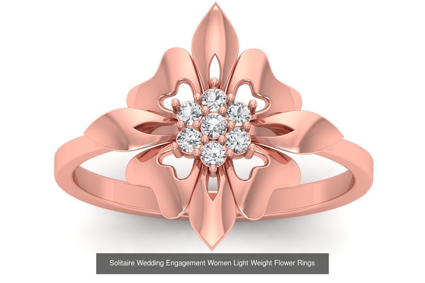 60 Solitaire Wedding Engagement Women Flower Rings Collection _28
