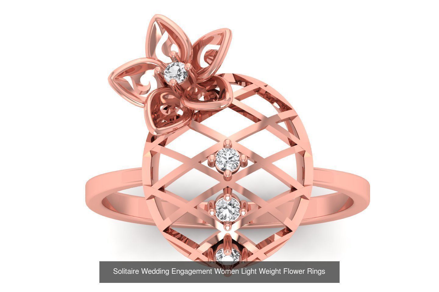 60 Solitaire Wedding Engagement Women Flower Rings Collection _45