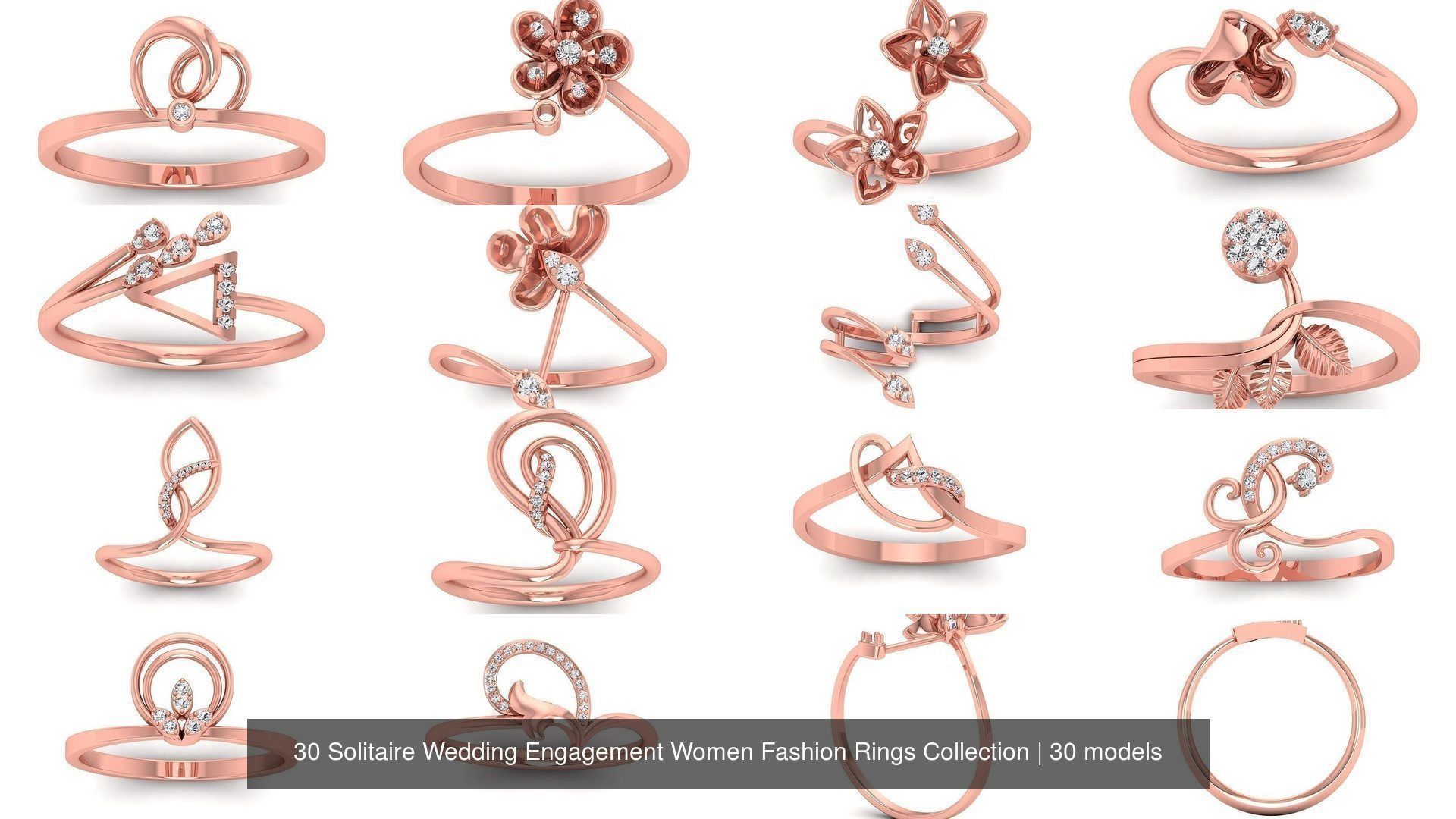 30 Solitaire Wedding Engagement Women Fashion Rings Collection _3