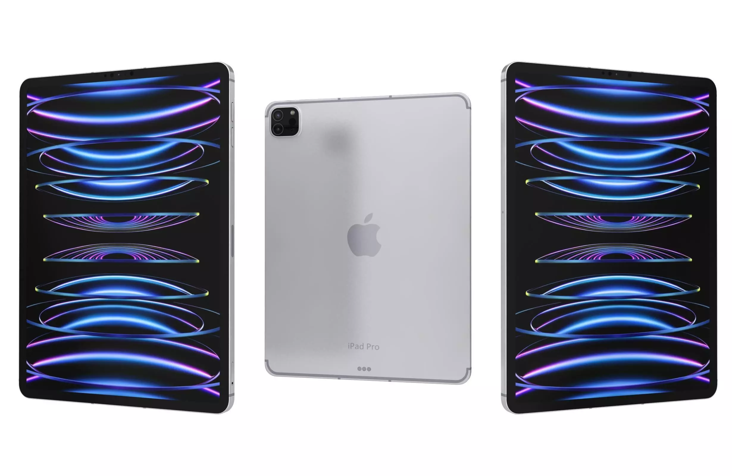 Apple iPad Pro 2022 4th Gen Silver 3D model_0