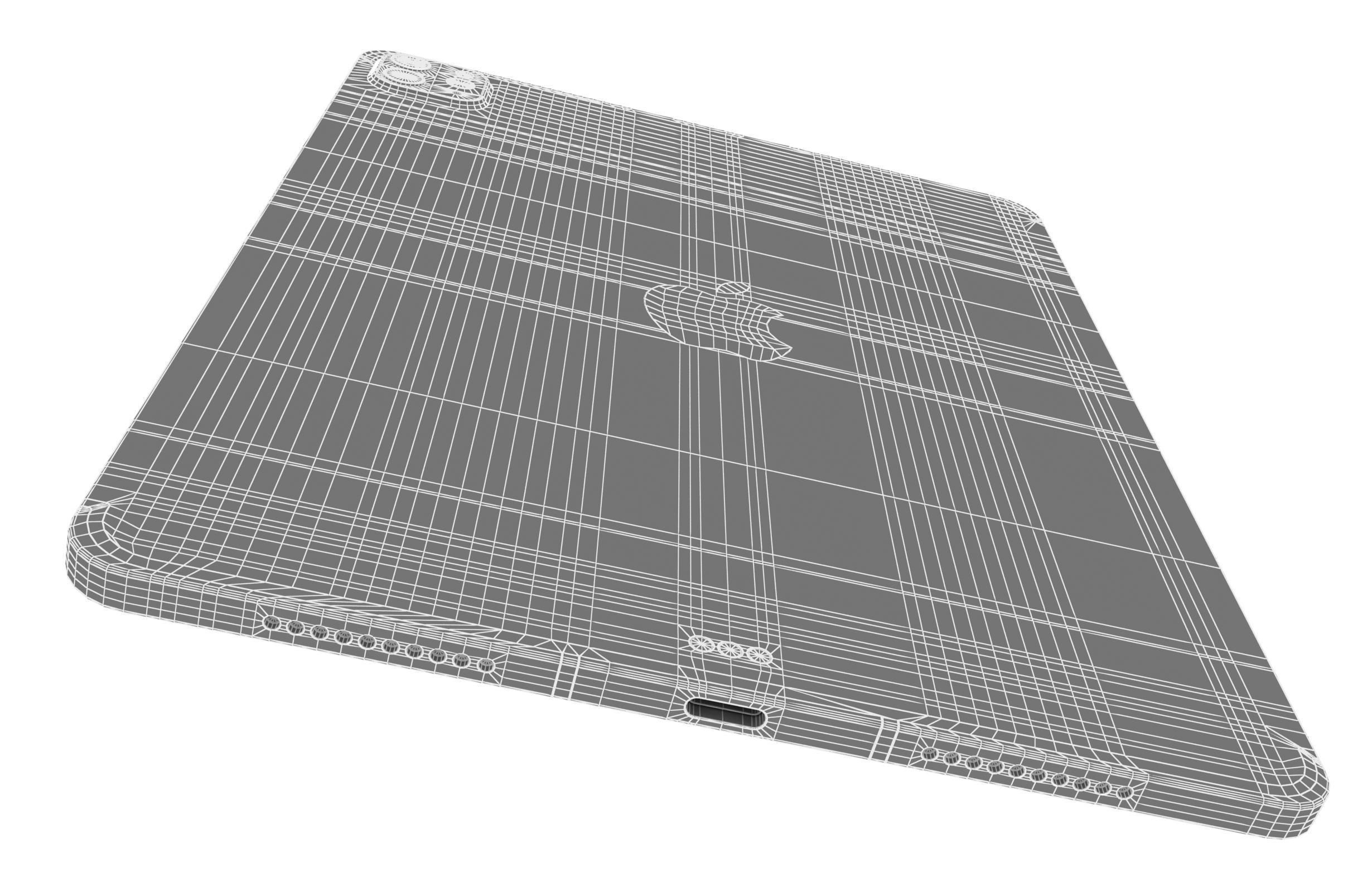 Apple iPad Pro 2022 4th Gen Silver 3D model_21