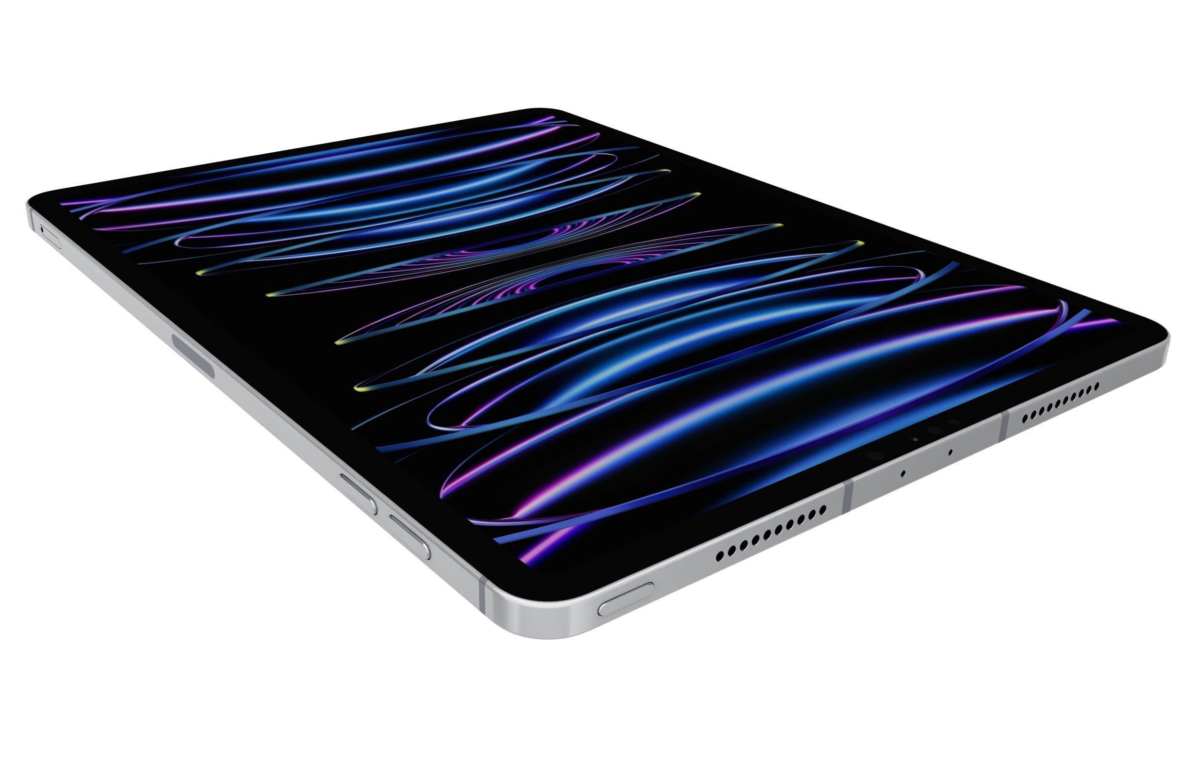 Apple iPad Pro 2022 4th Gen Silver 3D model_13