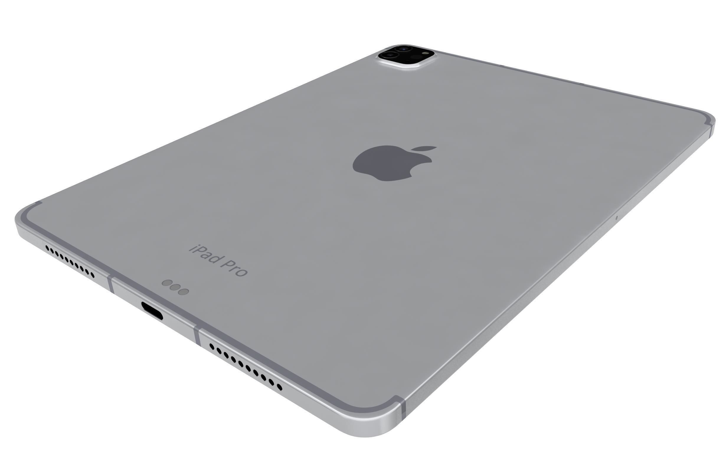 Apple iPad Pro 2022 4th Gen Silver 3D model_14