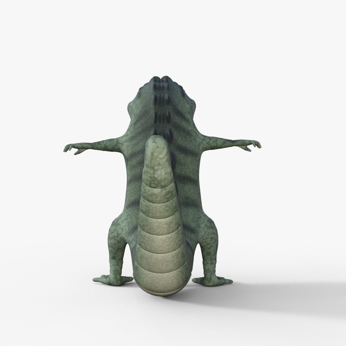 Cartoon Crocodile Rigged 3D model_16