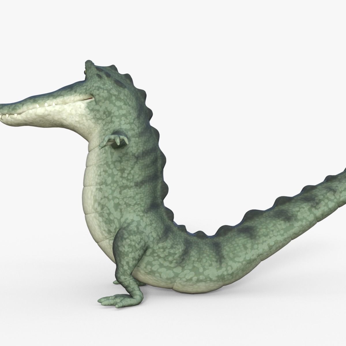 Cartoon Crocodile Rigged 3D model_14