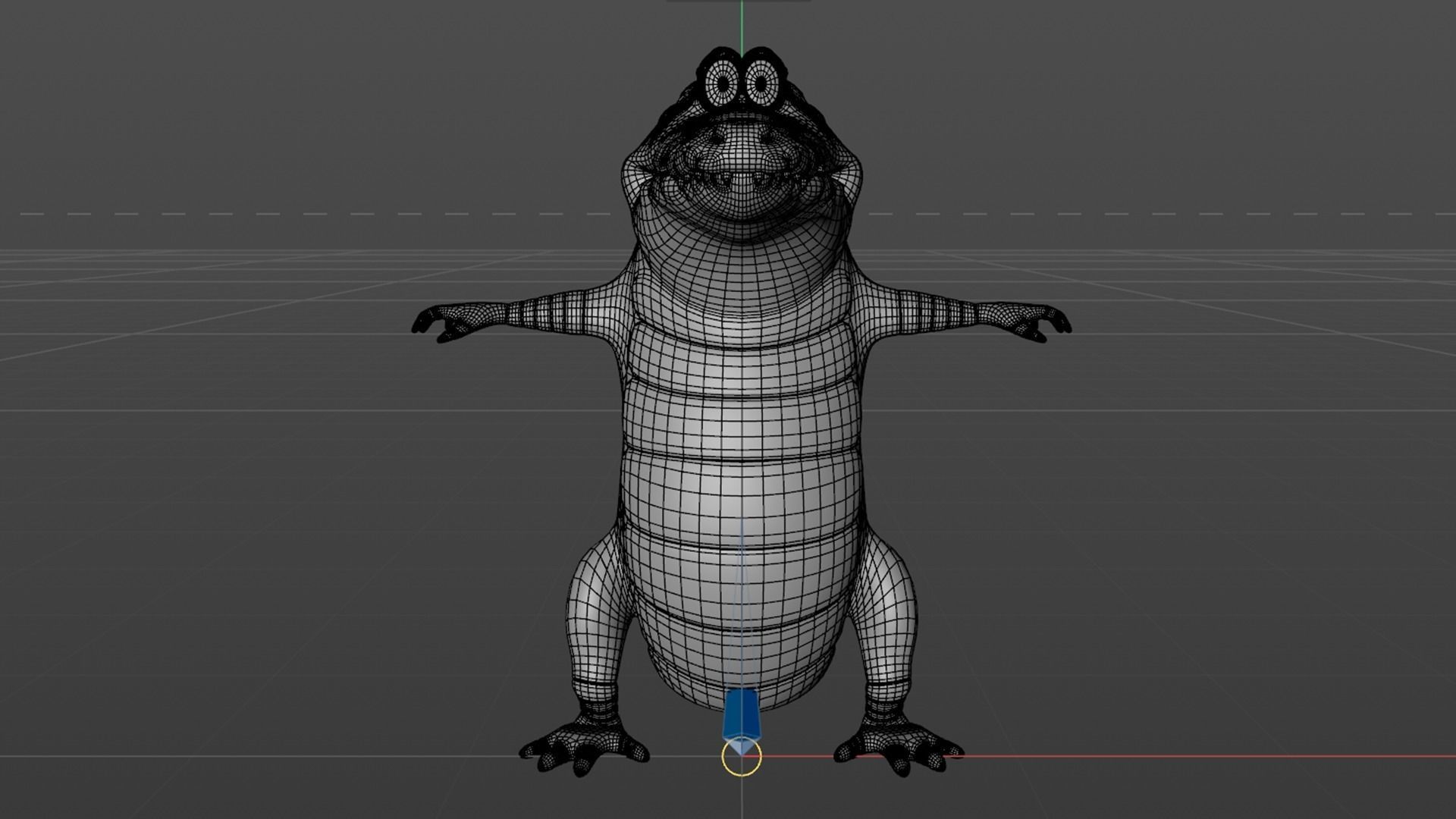 Cartoon Crocodile Rigged 3D model_27