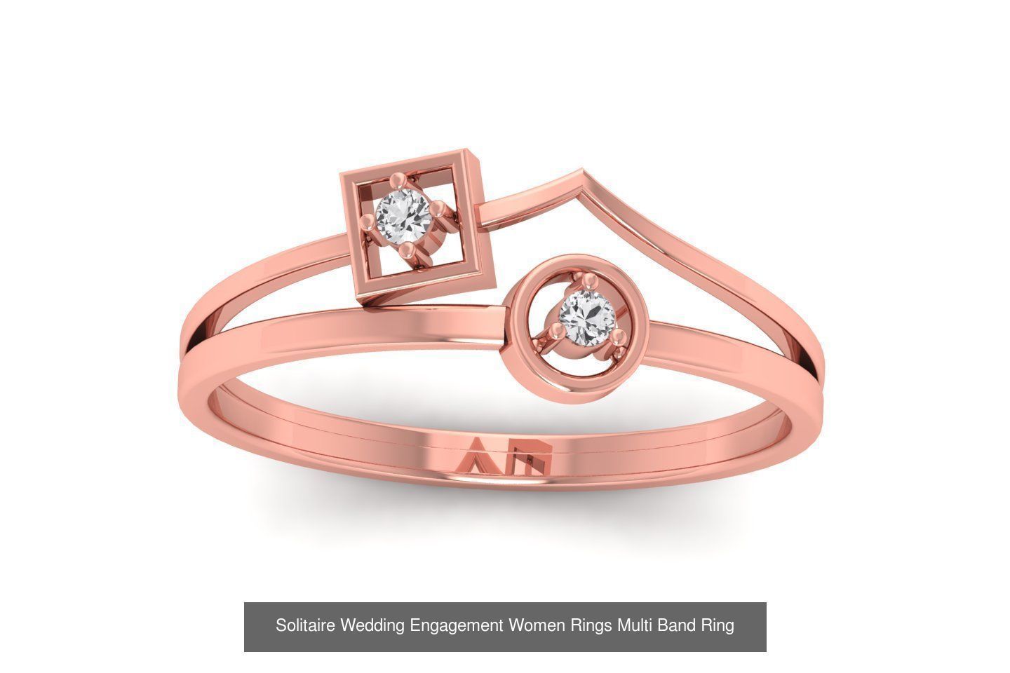 20 Solitaire Wedding Engagement Double Band Rings Collection _23