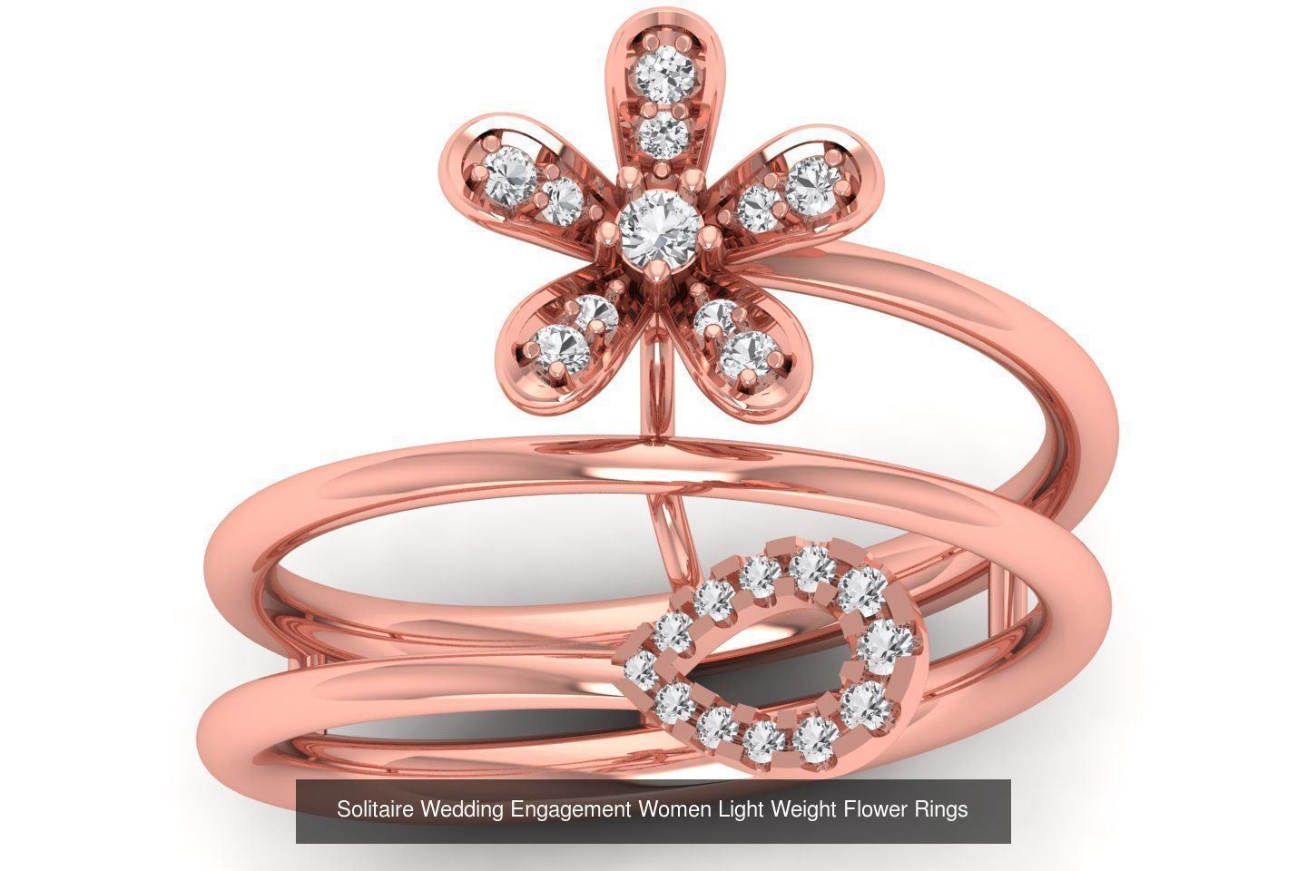 20 Solitaire Wedding Engagement Double Band Rings Collection _14