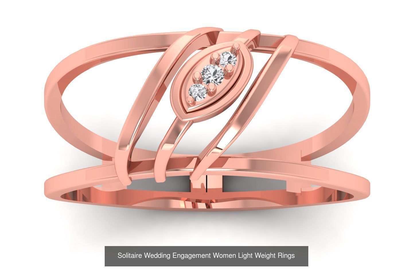 20 Solitaire Wedding Engagement Double Band Rings Collection _6