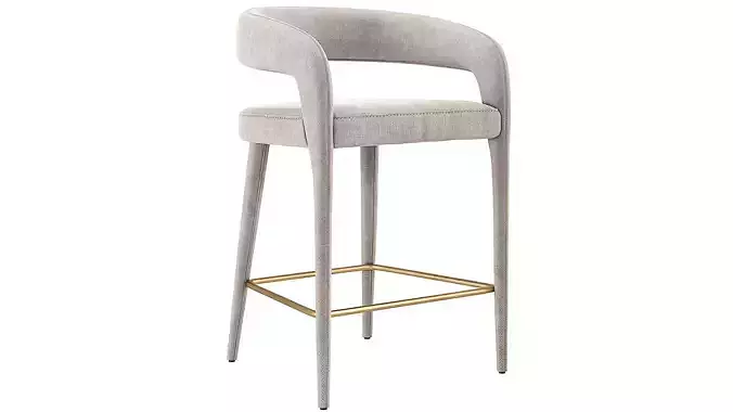 Lisette Dining Armchair CB2 3D model