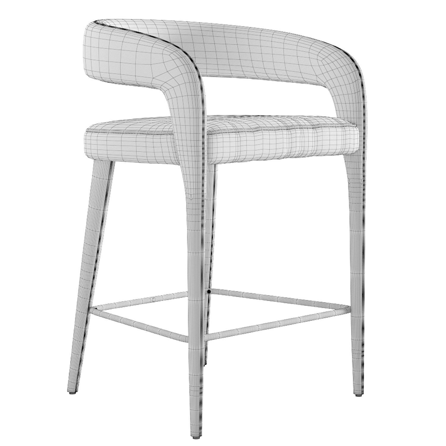 Lisette Dining Armchair CB2 3D model_9