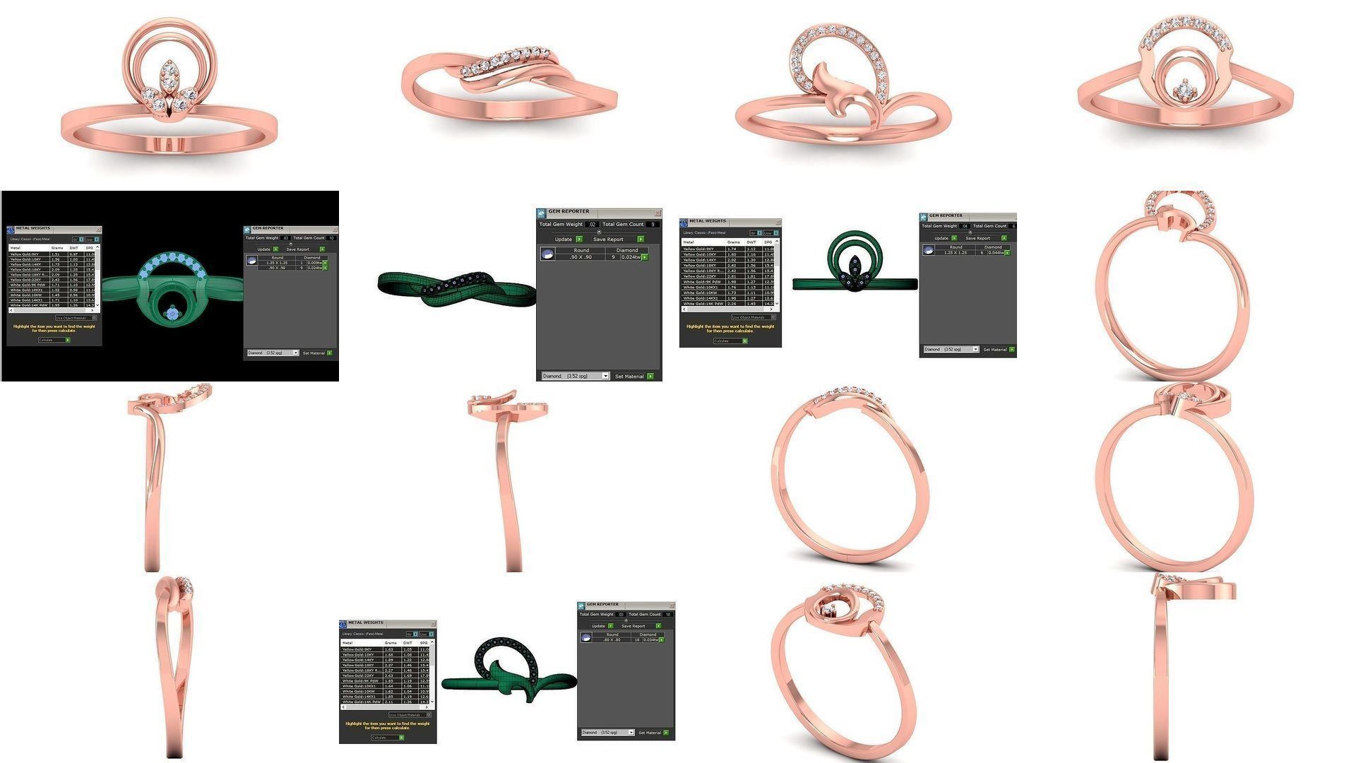 100 Solitaire Wedding Engagement Women Rings Collection _17