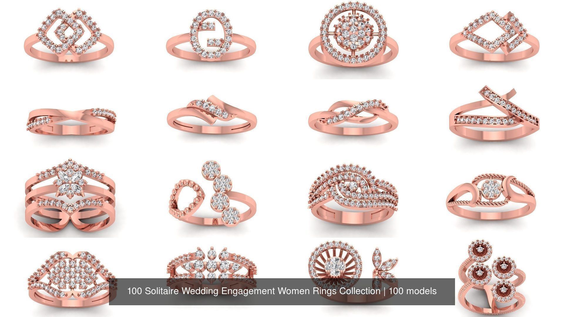 100 Solitaire Wedding Engagement Women Rings Collection _11