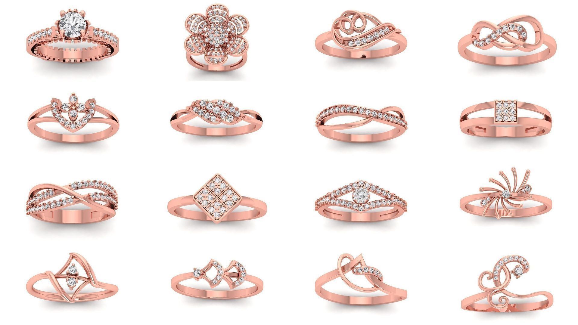 100 Solitaire Wedding Engagement Women Rings Collection _15