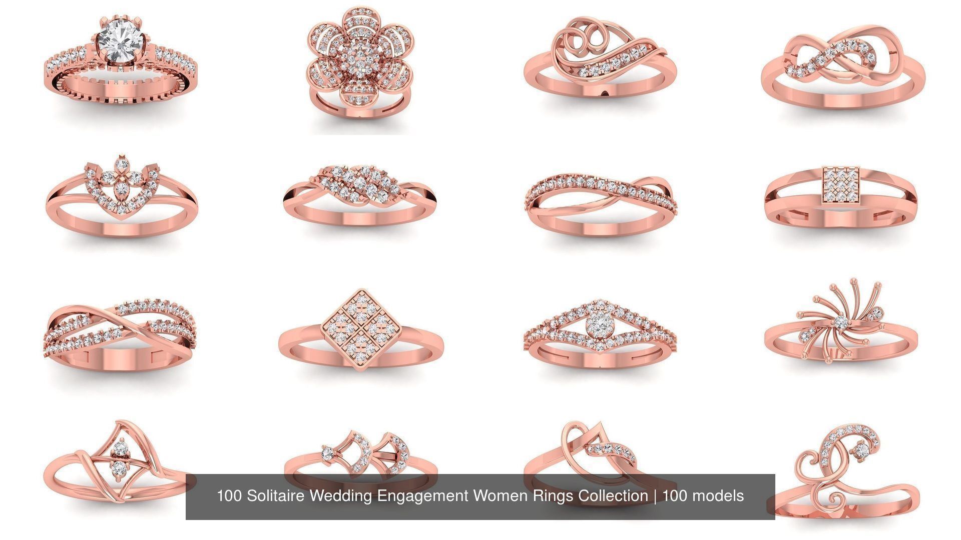 100 Solitaire Wedding Engagement Women Rings Collection _16