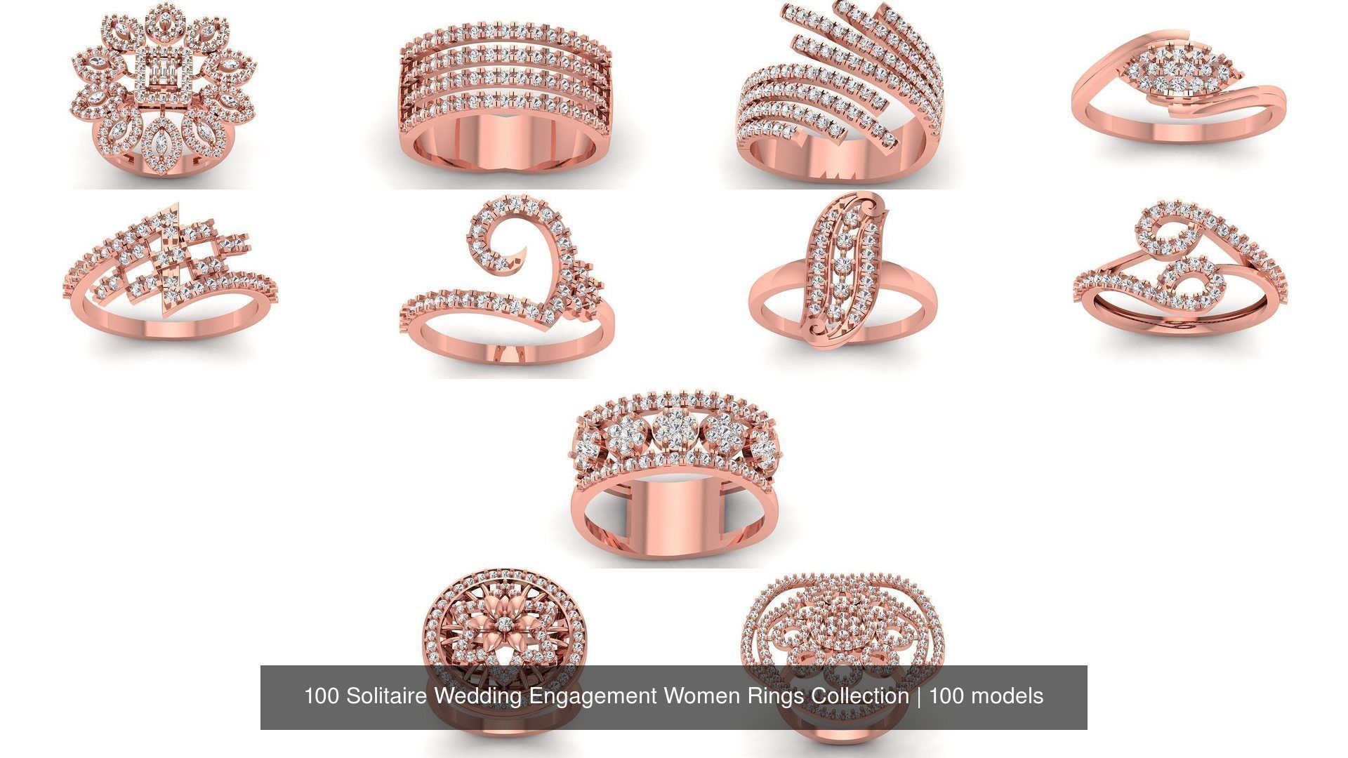 100 Solitaire Wedding Engagement Women Rings Collection _14
