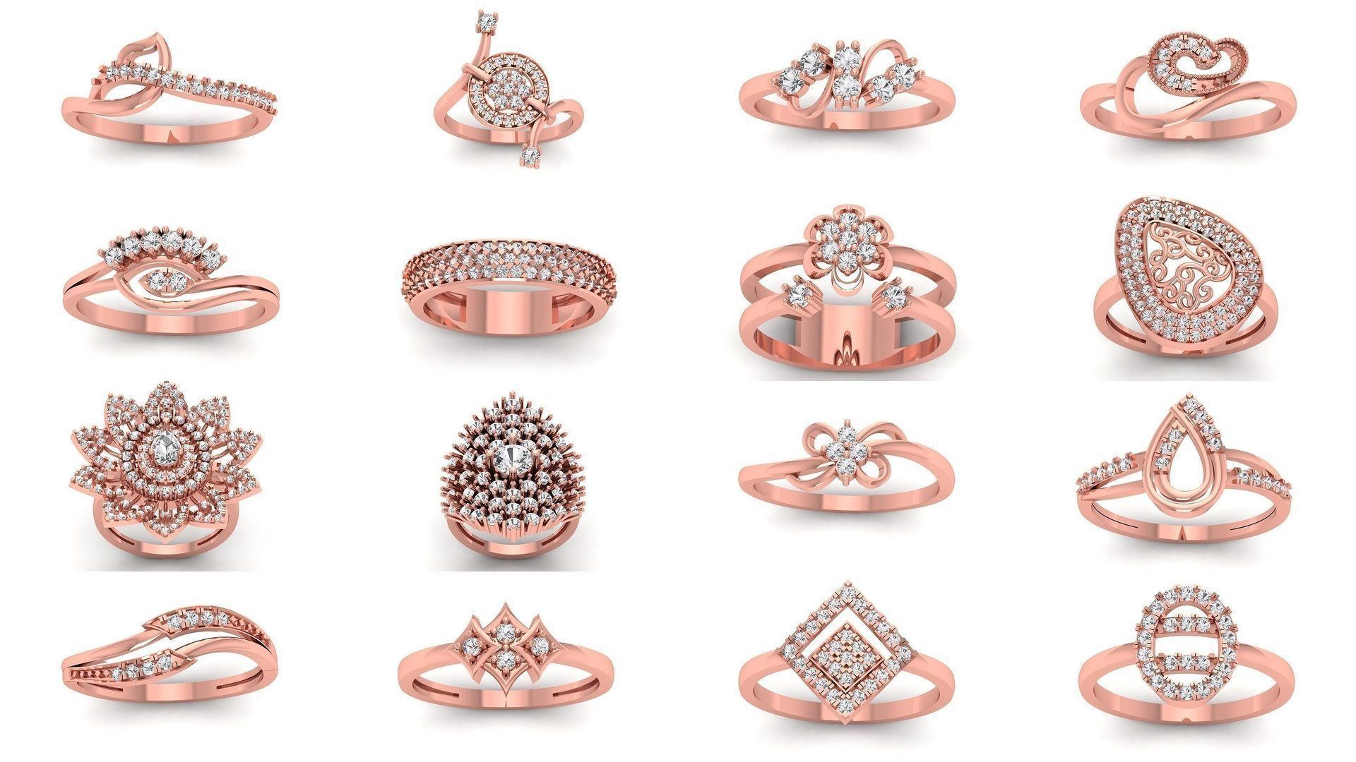 100 Solitaire Wedding Engagement Women Rings Collection _5
