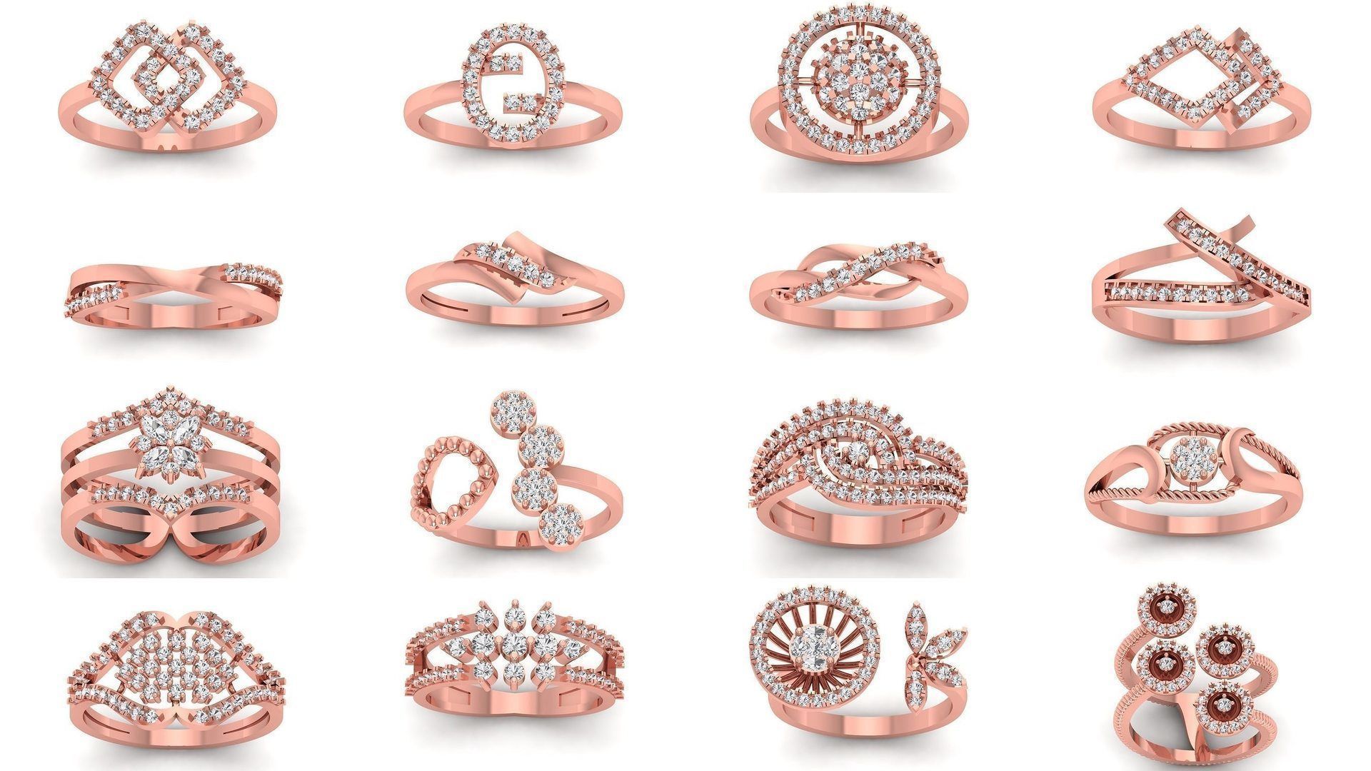 100 Solitaire Wedding Engagement Women Rings Collection _9