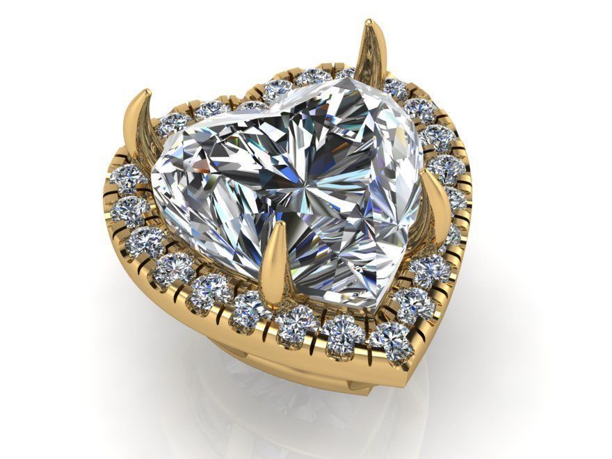 Beautiful heart pendant 2491 3D print model 3D print model_1