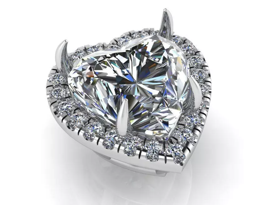 Beautiful heart pendant 2491 3D print model 3D print model_0