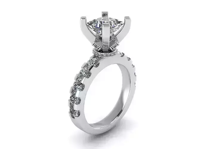 Nice chain style  diamond ring 2493 3D print model 