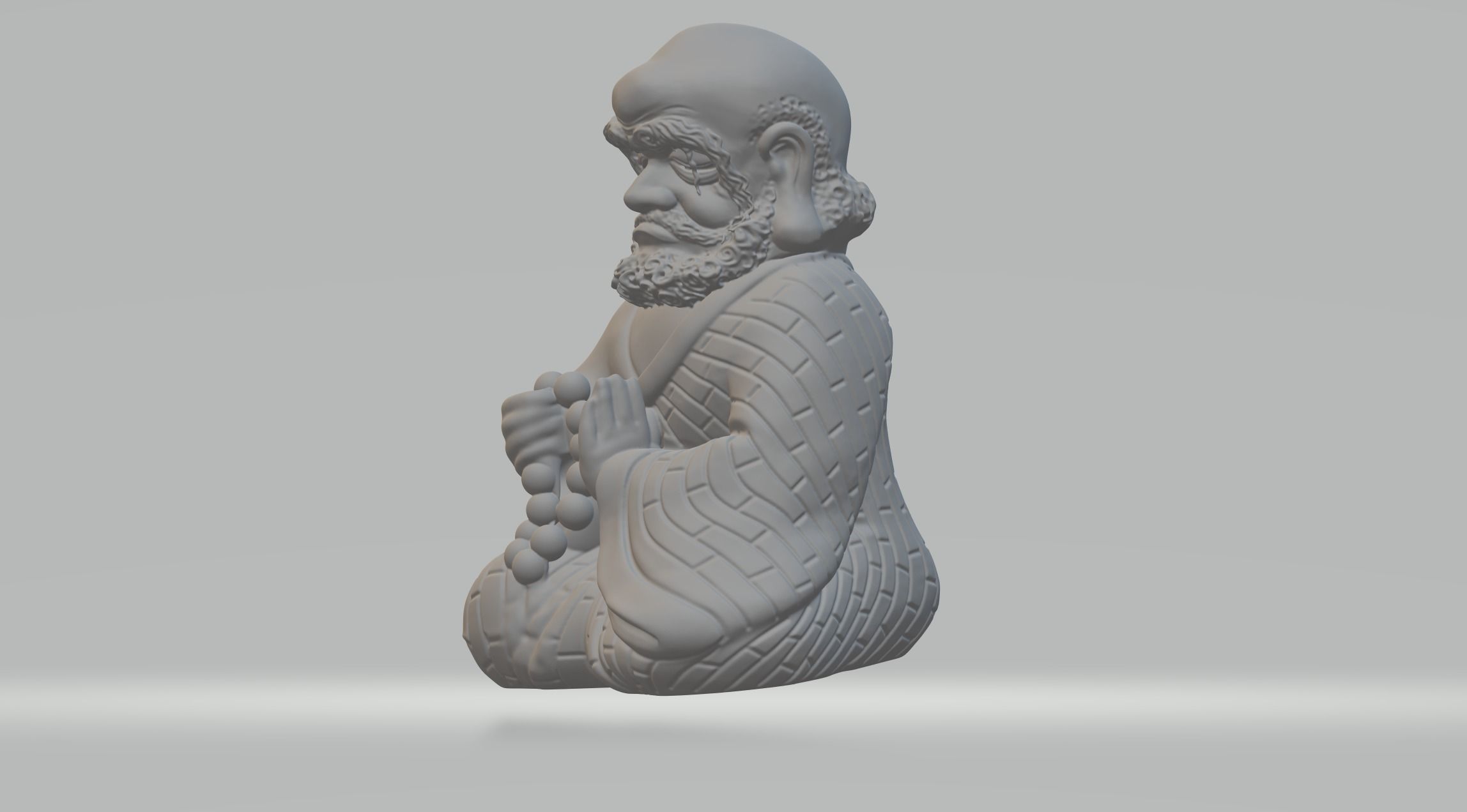 Bodhidharma Chibi 3D print model_1