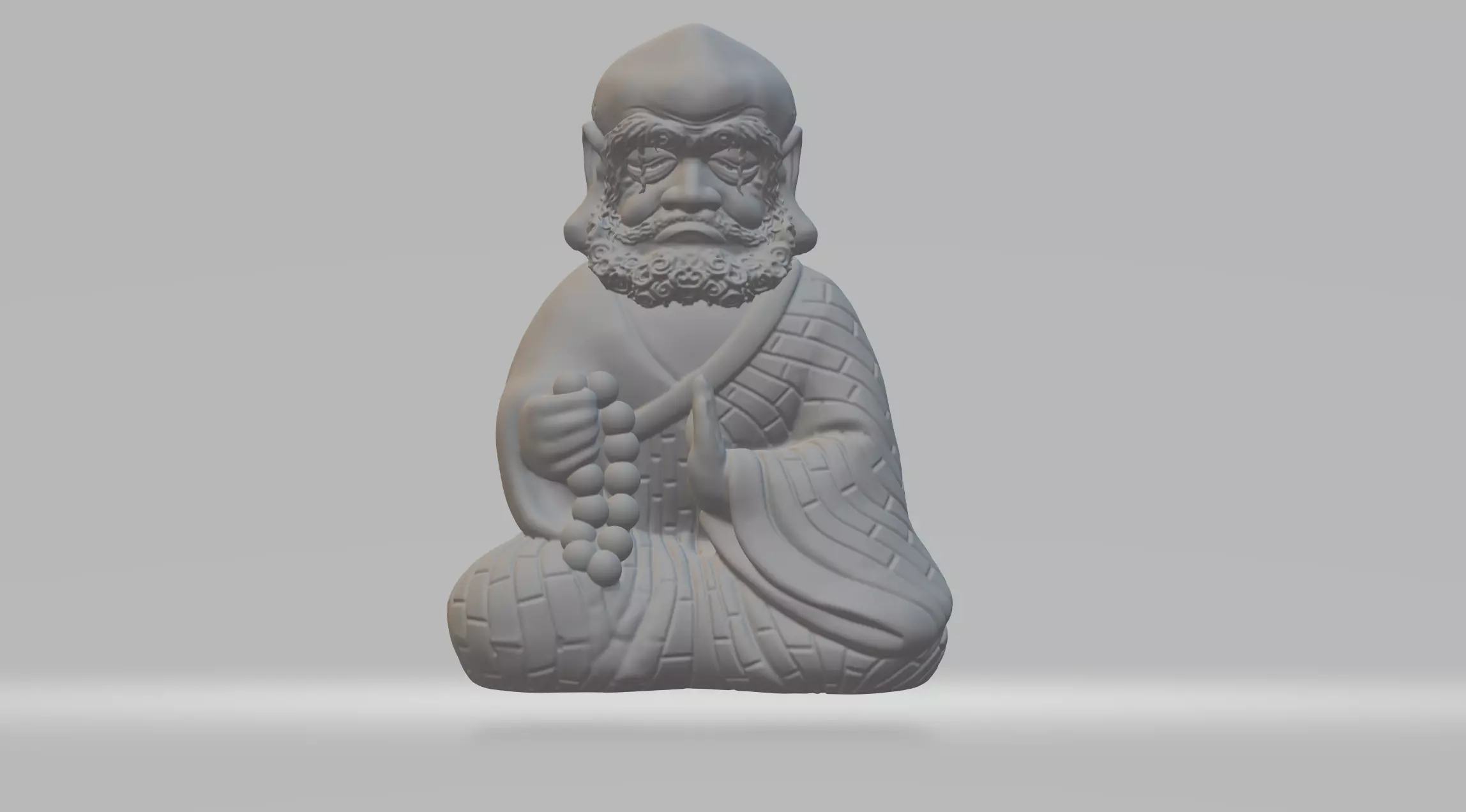 Bodhidharma Chibi 3D print model_0