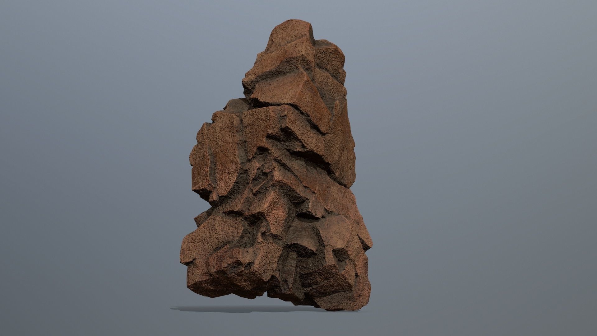 Stone rock Low-poly 3D model_3