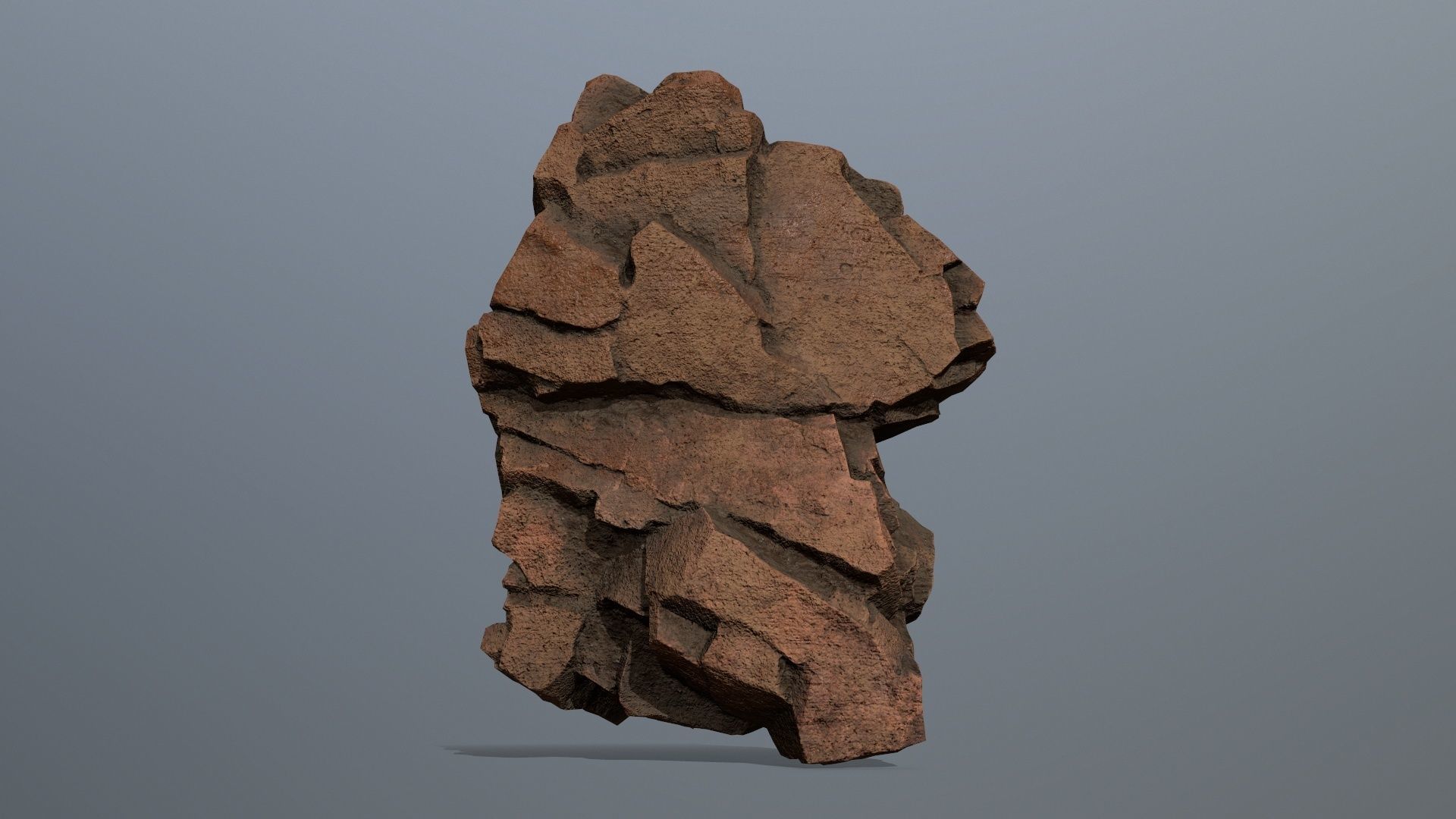 Stone rock Low-poly 3D model_2