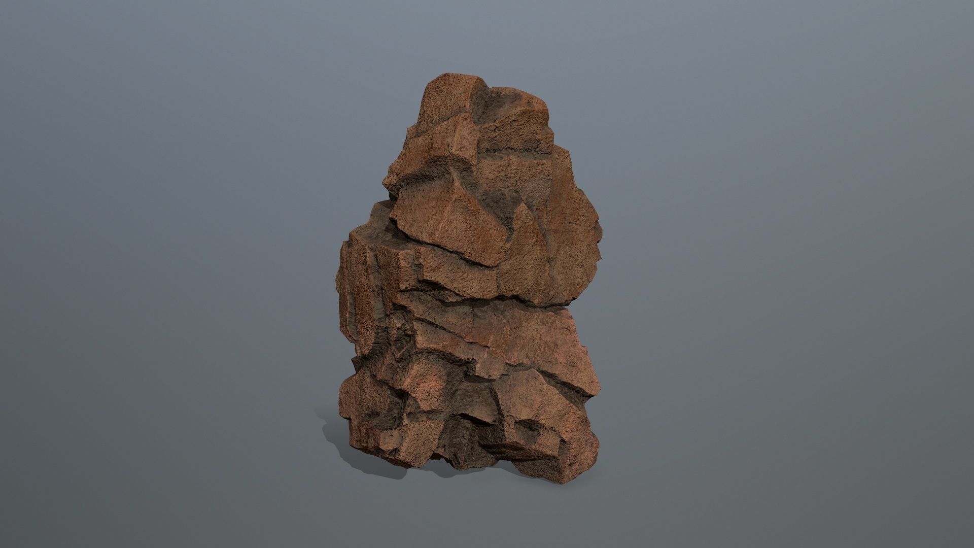 Stone rock Low-poly 3D model_10