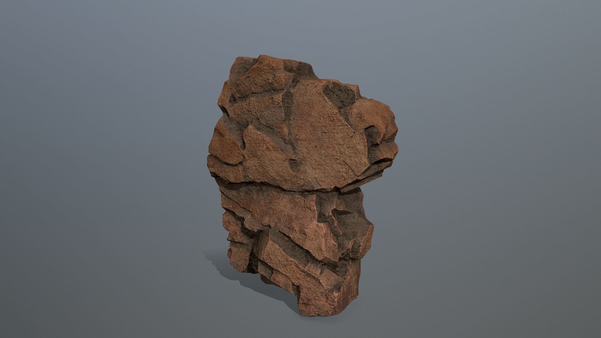 Stone rock Low-poly 3D model_9