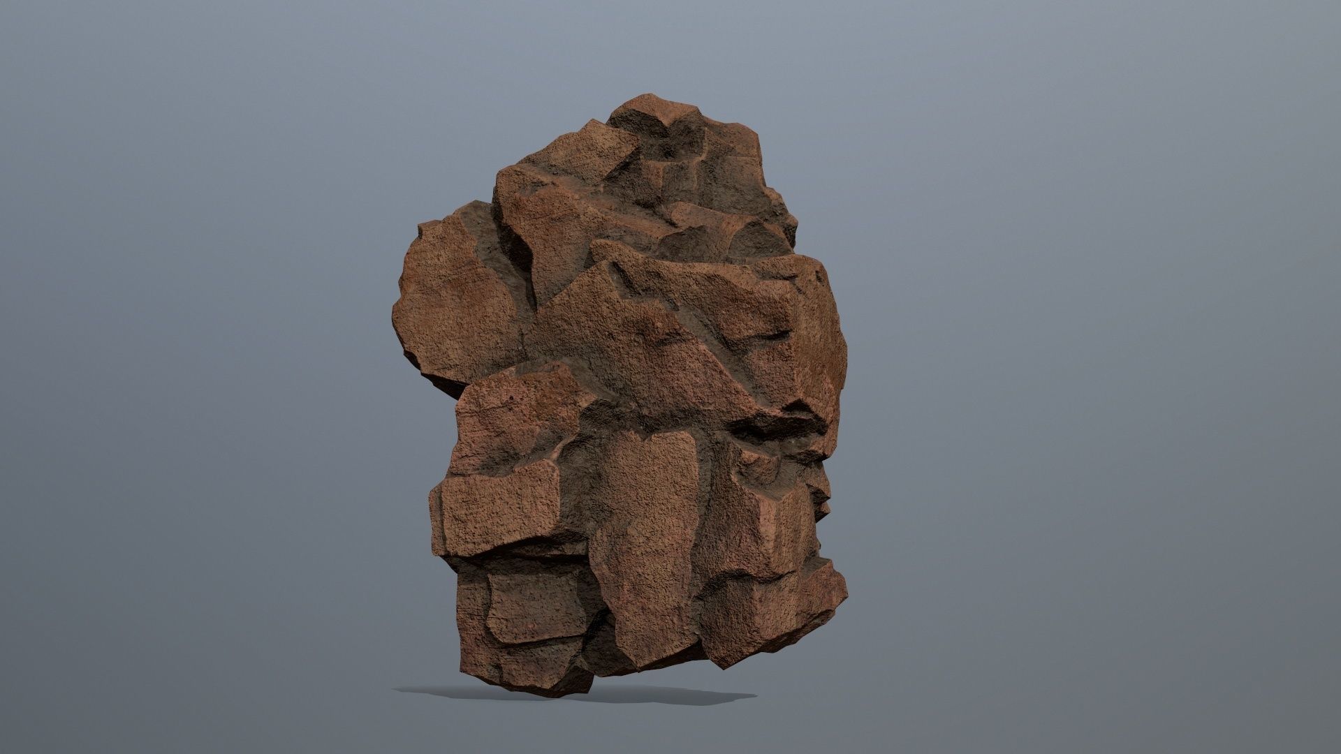 Stone rock Low-poly 3D model_5