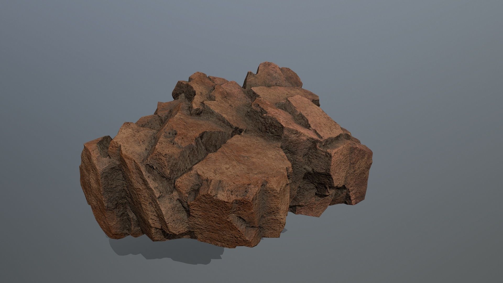 Stone rock Low-poly 3D model_16