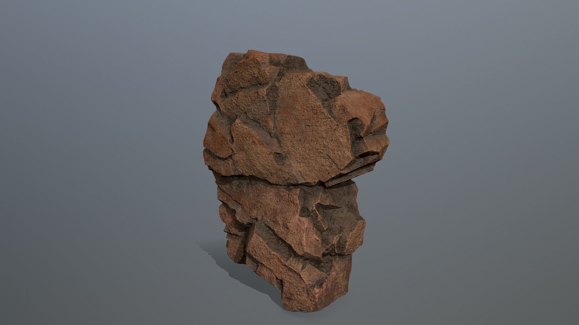 Stone rock Low-poly 3D model_14