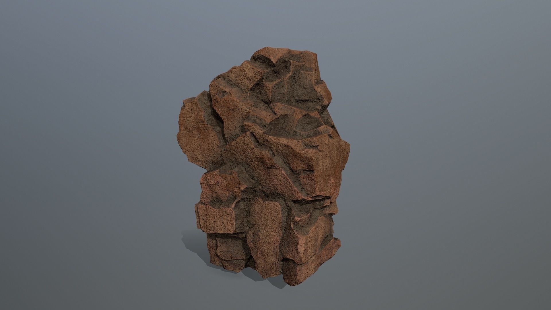 Stone rock Low-poly 3D model_12