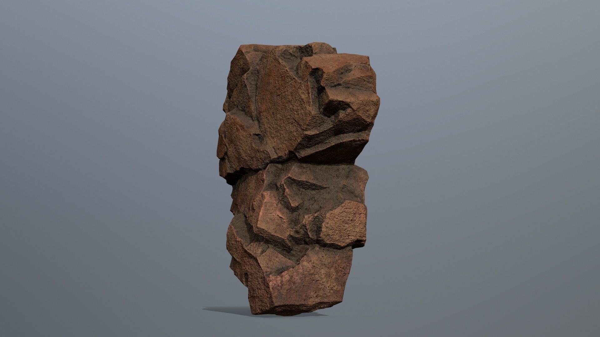 Stone rock Low-poly 3D model_7