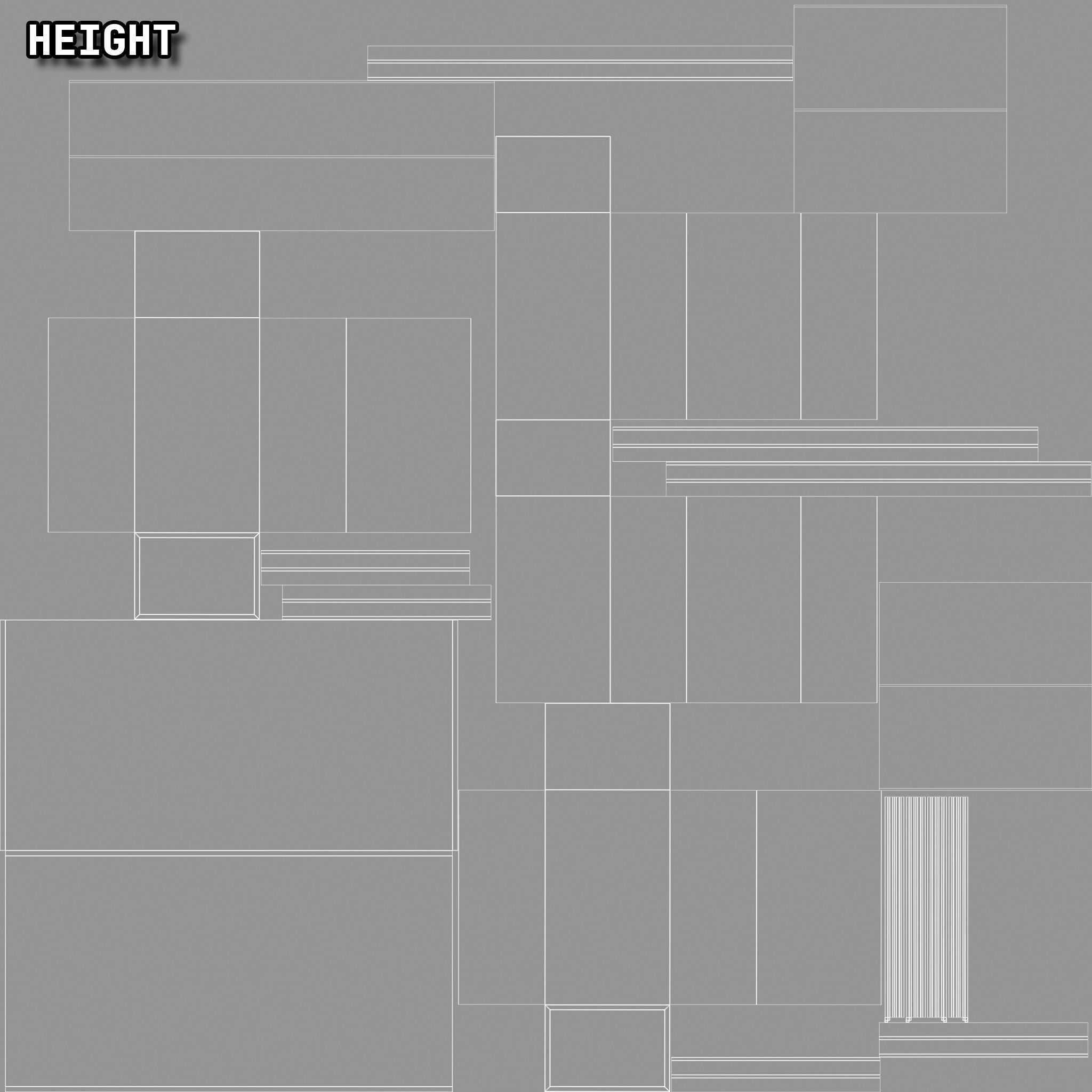 Teak Desk Low-poly 3D model_35